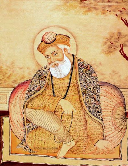 Guru Nanak Wearing Robe With Perso Arabic Inscriptions