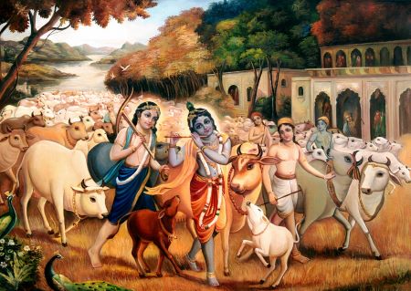 Krishna Cows And Gwalas