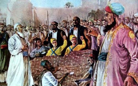 Sahibzada Zorawar Singh And Fateh Singh Being Bricked Alive At Sirhind