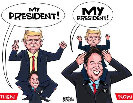 Trump Musk Cartoon